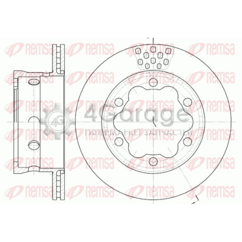 REMSA 662310 Тормозной диск