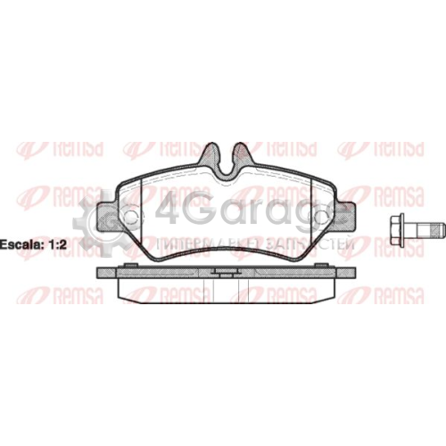 REMSA 124600 Комплект тормозных колодок дисковый тормоз