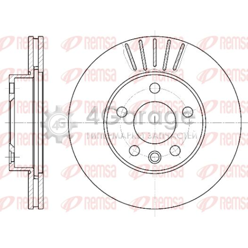 REMSA 655110 Тормозной диск