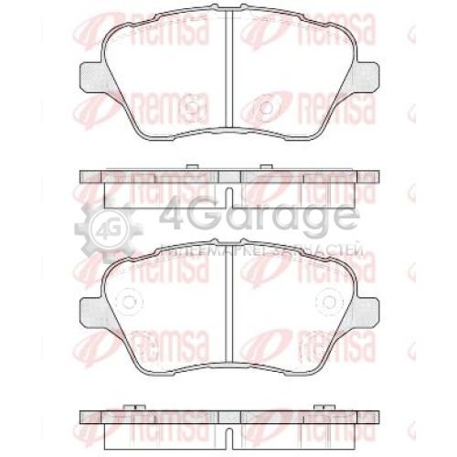 REMSA 151400 Комплект тормозных колодок дисковый тормоз