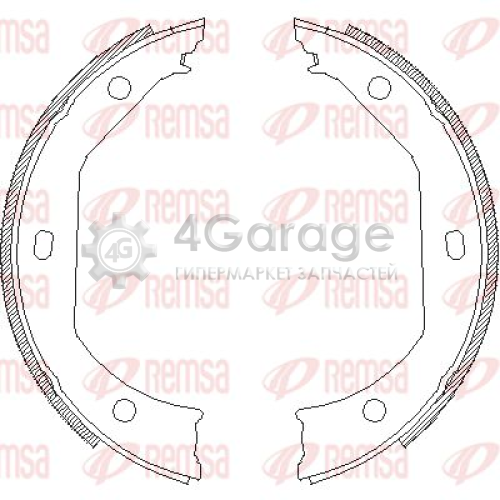 REMSA 471600 Комплект тормозных колодок стояночная тормозная система