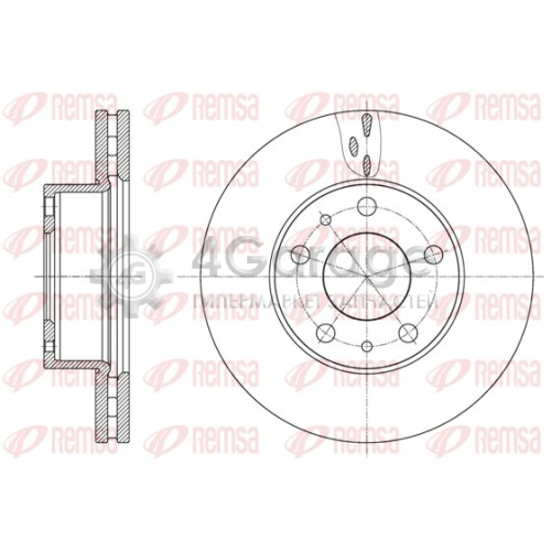 REMSA 6163710 Тормозной диск