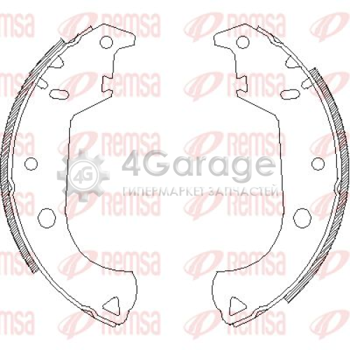 REMSA 412500 Комплект тормозных колодок