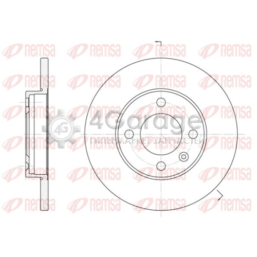 REMSA 608801 Тормозной диск