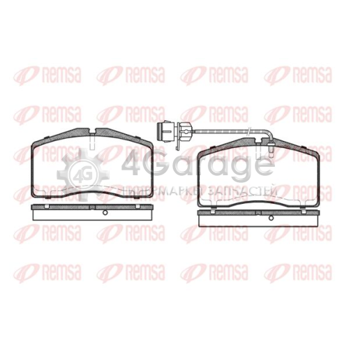 REMSA 044812 Комплект тормозных колодок дисковый тормоз