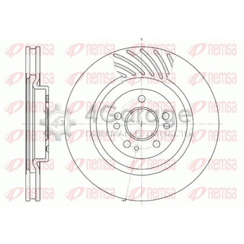 REMSA 664410 Тормозной диск