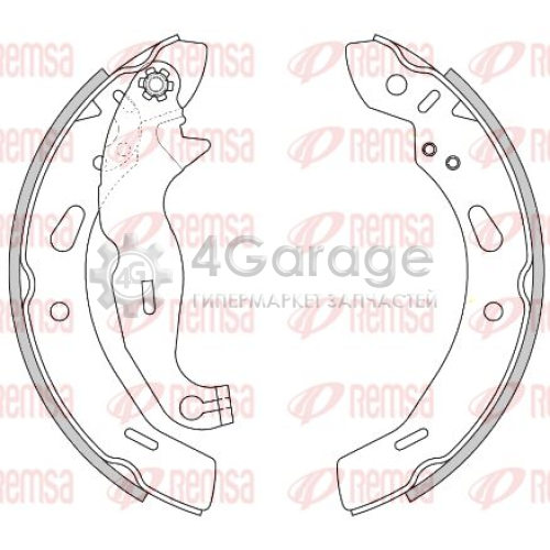 REMSA 427800 Комплект тормозных колодок