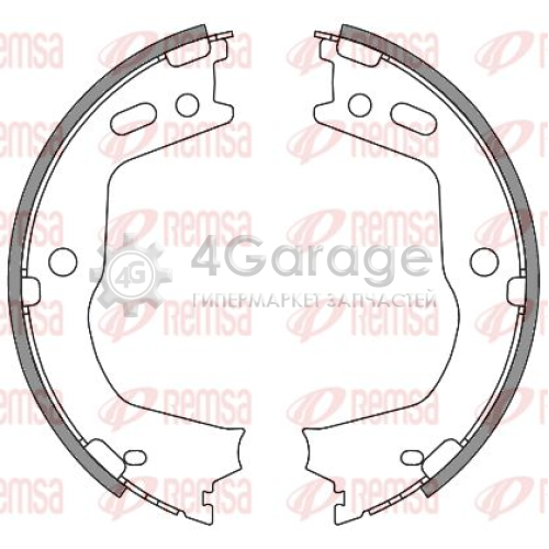 REMSA 466600 Комплект тормозных колодок стояночная тормозная система