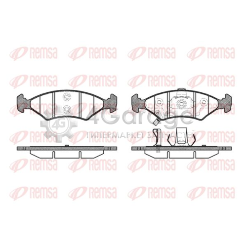 REMSA 050222 Комплект тормозных колодок дисковый тормоз