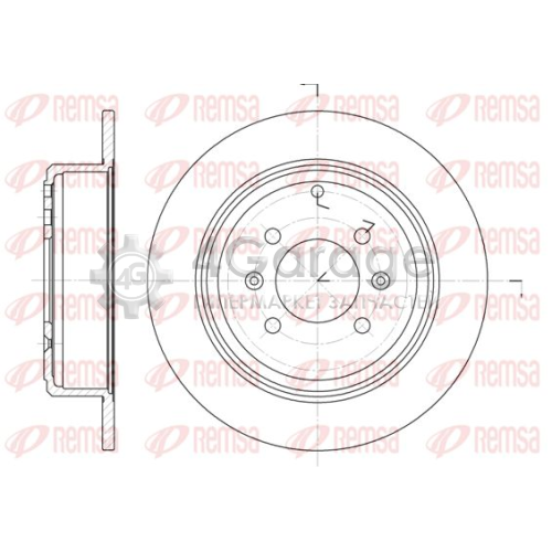 REMSA 649800 Тормозной диск