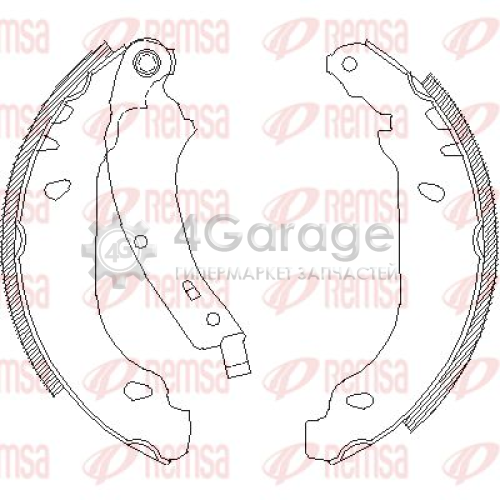 REMSA 407400 Комплект тормозных колодок