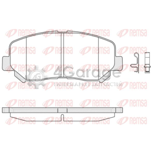 REMSA 151302 Комплект тормозных колодок дисковый тормоз
