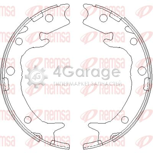REMSA 473700 Комплект тормозных колодок стояночная тормозная система