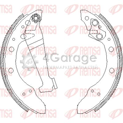 REMSA 404600 Комплект тормозных колодок