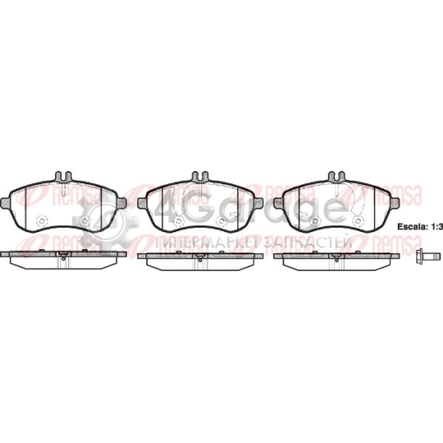 REMSA 130100 Комплект тормозных колодок дисковый тормоз