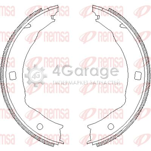 REMSA 471700 Комплект тормозных колодок стояночная тормозная система