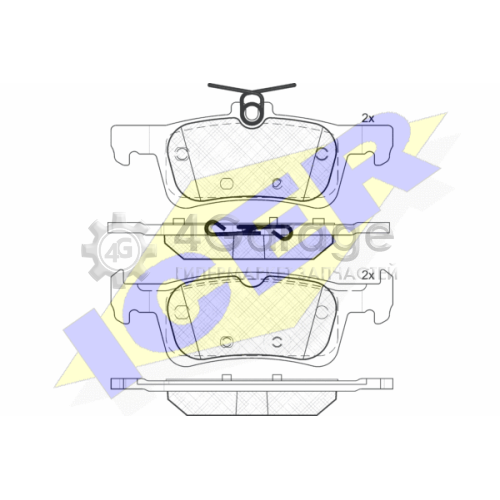 ICER 182174 Комплект тормозных колодок дисковый тормоз