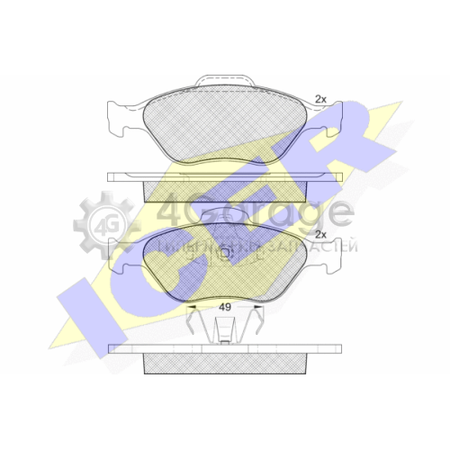 ICER 181343 Комплект тормозных колодок дисковый тормоз