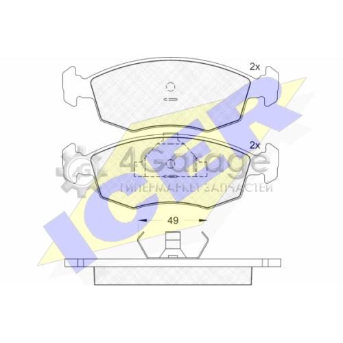 ICER 180543 Комплект тормозных колодок дисковый тормоз