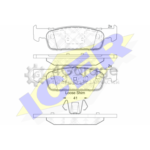 ICER 182115 Комплект тормозных колодок дисковый тормоз