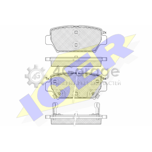 ICER 182338 Комплект тормозных колодок дисковый тормоз