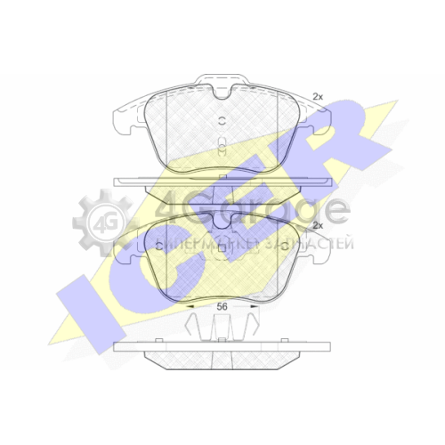 ICER 181775 Комплект тормозных колодок дисковый тормоз