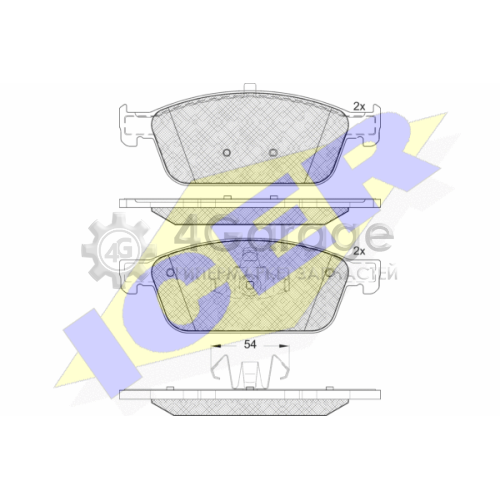 ICER 182134 Комплект тормозных колодок дисковый тормоз