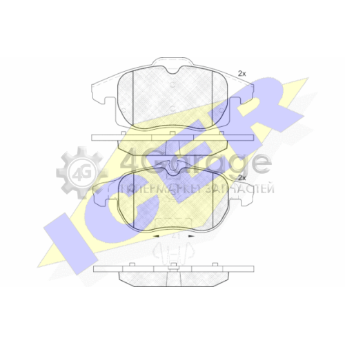 ICER 181891 Комплект тормозных колодок дисковый тормоз