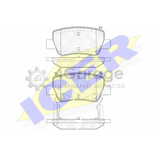 ICER 181916 Комплект тормозных колодок дисковый тормоз