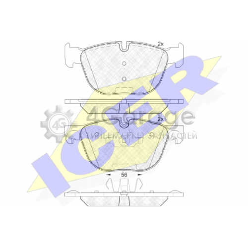 ICER 181919 Комплект тормозных колодок дисковый тормоз