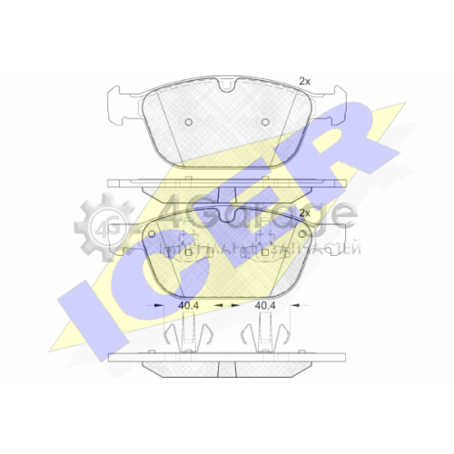ICER 181920 Комплект тормозных колодок дисковый тормоз