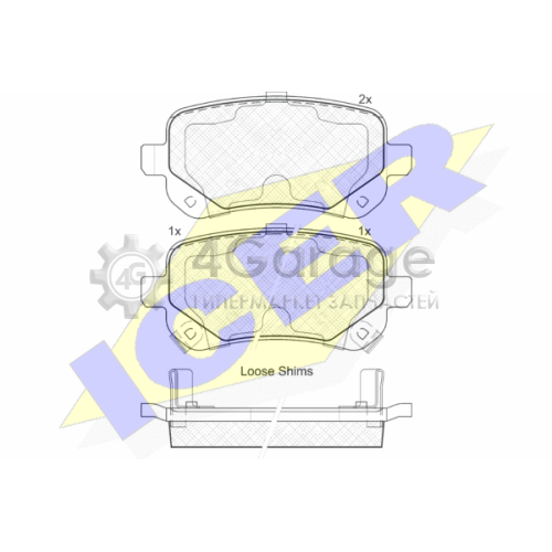 ICER 181910 Комплект тормозных колодок дисковый тормоз