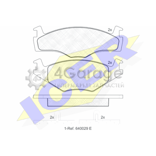 ICER 181048 Комплект тормозных колодок дисковый тормоз