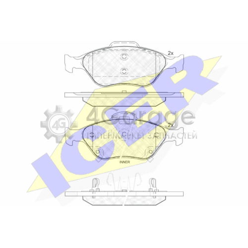 ICER 181877 Комплект тормозных колодок дисковый тормоз