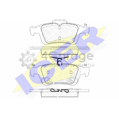 ICER 182106 Комплект тормозных колодок дисковый тормоз