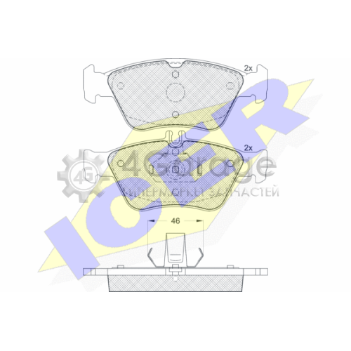 ICER 181115 Комплект тормозных колодок дисковый тормоз