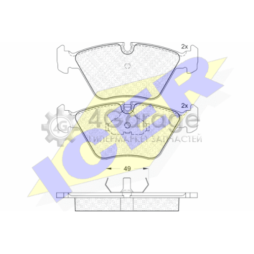 ICER 180773 Комплект тормозных колодок дисковый тормоз