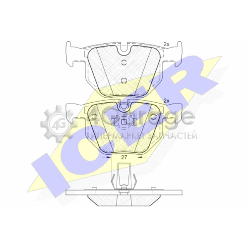 ICER 181684 Комплект тормозных колодок дисковый тормоз