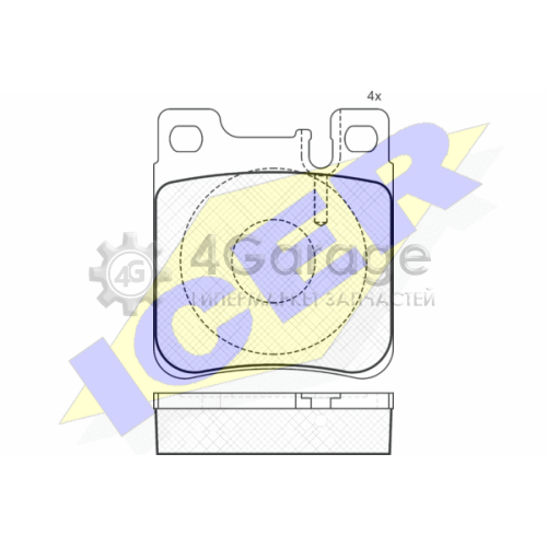 ICER 180976 Комплект тормозных колодок дисковый тормоз