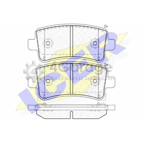 ICER 181929 Комплект тормозных колодок дисковый тормоз