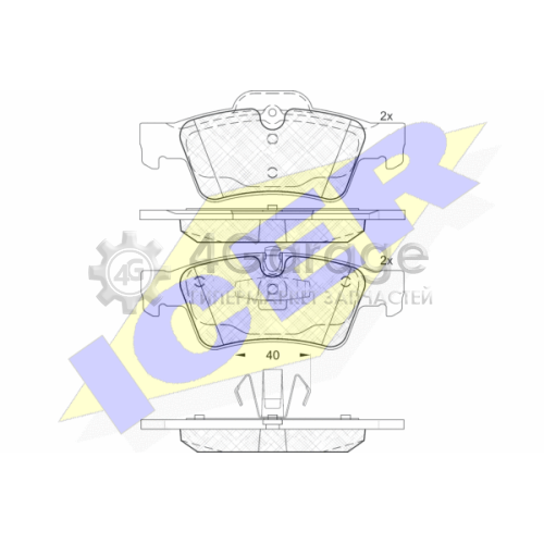ICER 181770 Комплект тормозных колодок дисковый тормоз