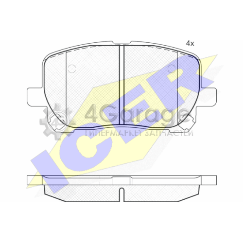 ICER 181820 Комплект тормозных колодок дисковый тормоз