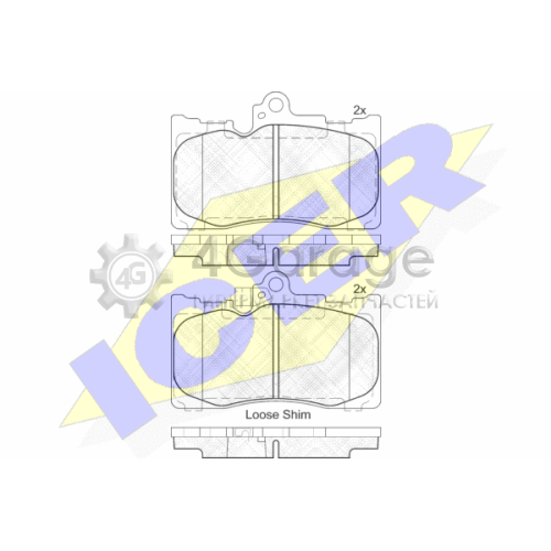 ICER 182059 Комплект тормозных колодок дисковый тормоз