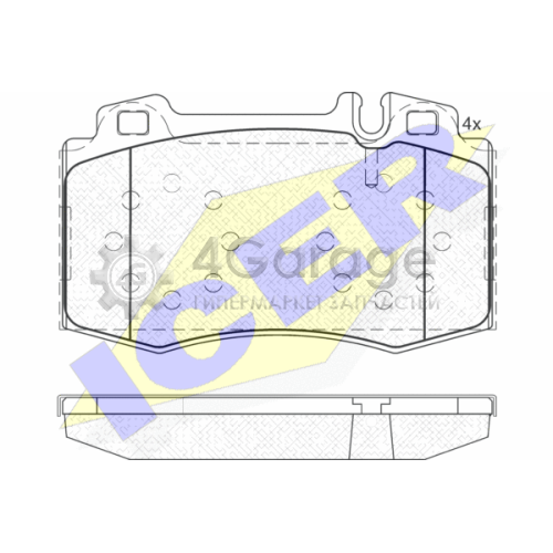 ICER 181389 Комплект тормозных колодок дисковый тормоз