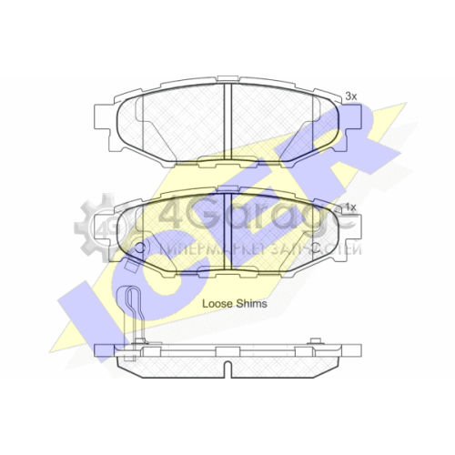 ICER 181759 Комплект тормозных колодок дисковый тормоз