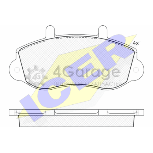 ICER 141219 Комплект тормозных колодок дисковый тормоз