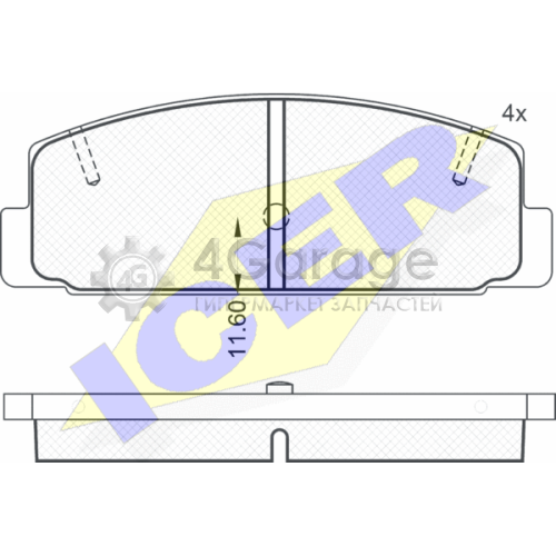 ICER 180785 Комплект тормозных колодок дисковый тормоз