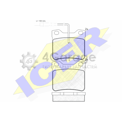 ICER 141241 Комплект тормозных колодок дисковый тормоз