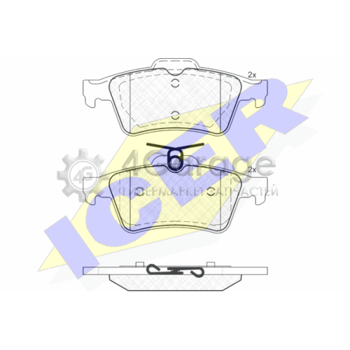 ICER 181651 Комплект тормозных колодок дисковый тормоз