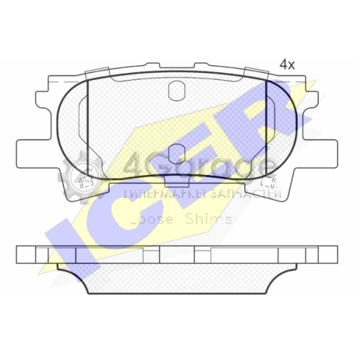 ICER 181751 Комплект тормозных колодок дисковый тормоз